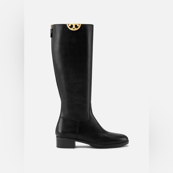 NWT RARE luxury classic minimalist equestrian authentic Tory Burch Sidney Boots - Picture 3 of 17
